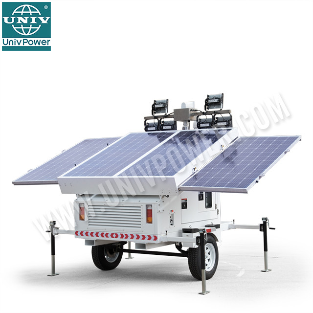 휴대용 태양 에너지 시스템 태양은 감시 트레일러 옥외 사용을 지원합니다