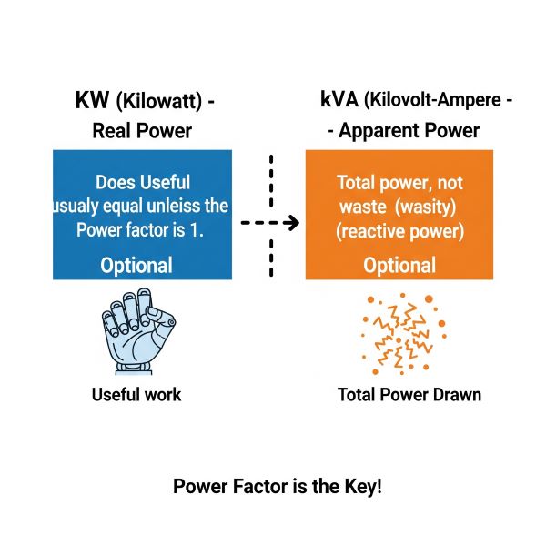 KW와 KVA의 차이점은 무엇입니까?